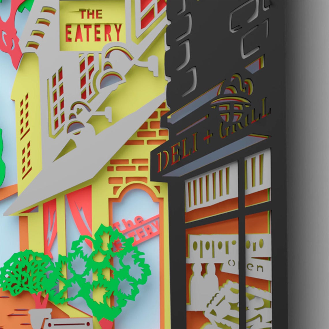 Multilayer Scene Street Scene Multilayer SVG | 3D Layered Mandala Laser Cut | Cricut CNC ...