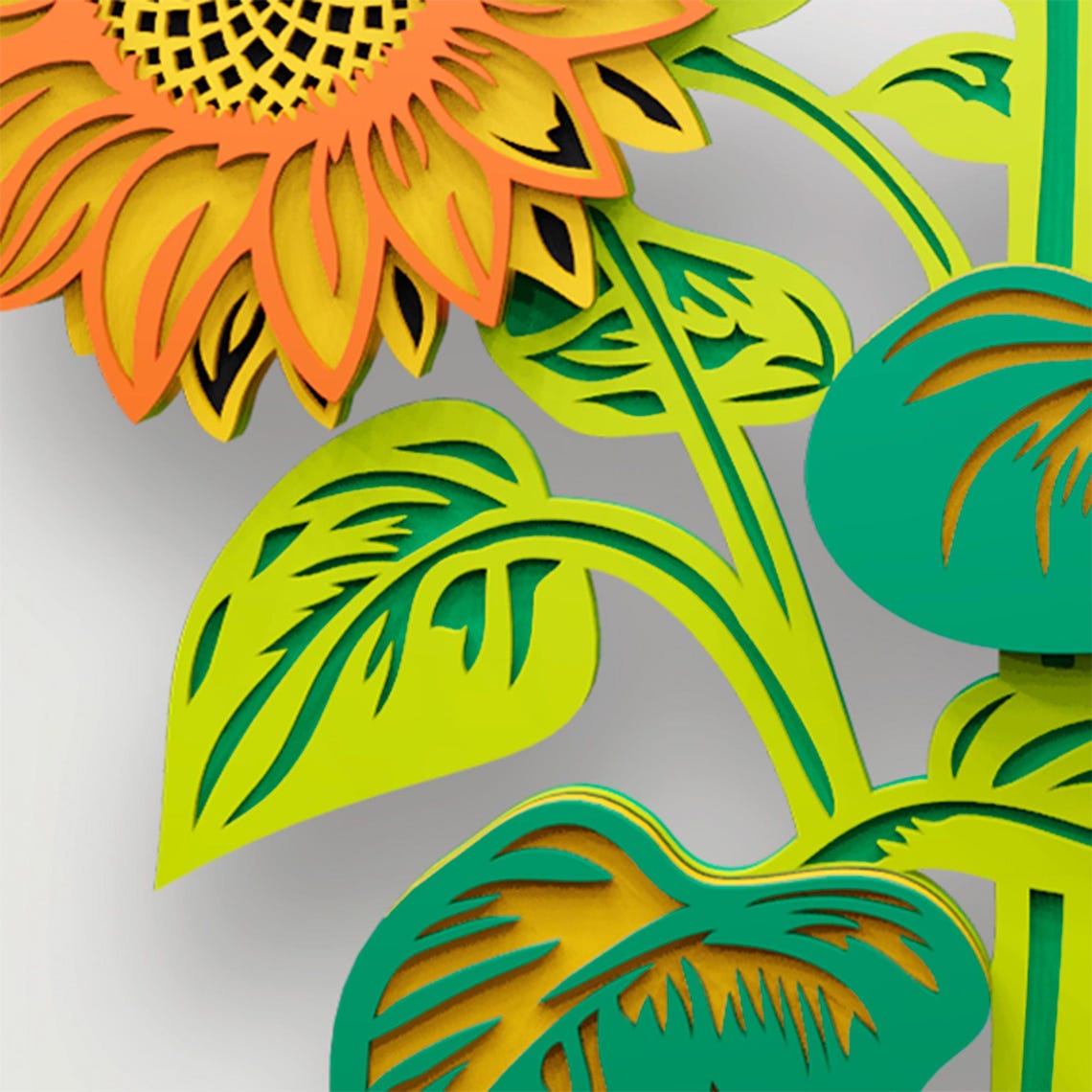 Sunflower Multilayer SVG | 3D Layered Flower Mandala Laser Cut Cricut ...