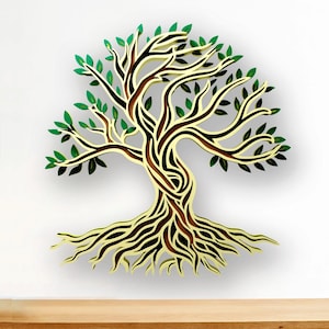Tree of Life Multilayer SVG, Mandala Laser Cut File, 3D Layered Plywood Cutting Art
