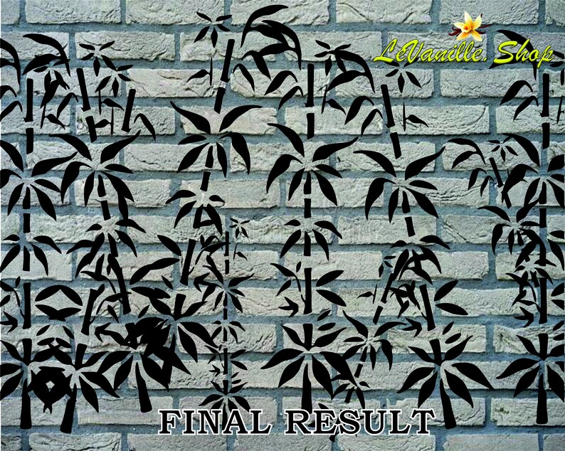 Bamboo Stencil Set Template Cdr SVG DXF Eps Pdf Png Files Etsy Australia