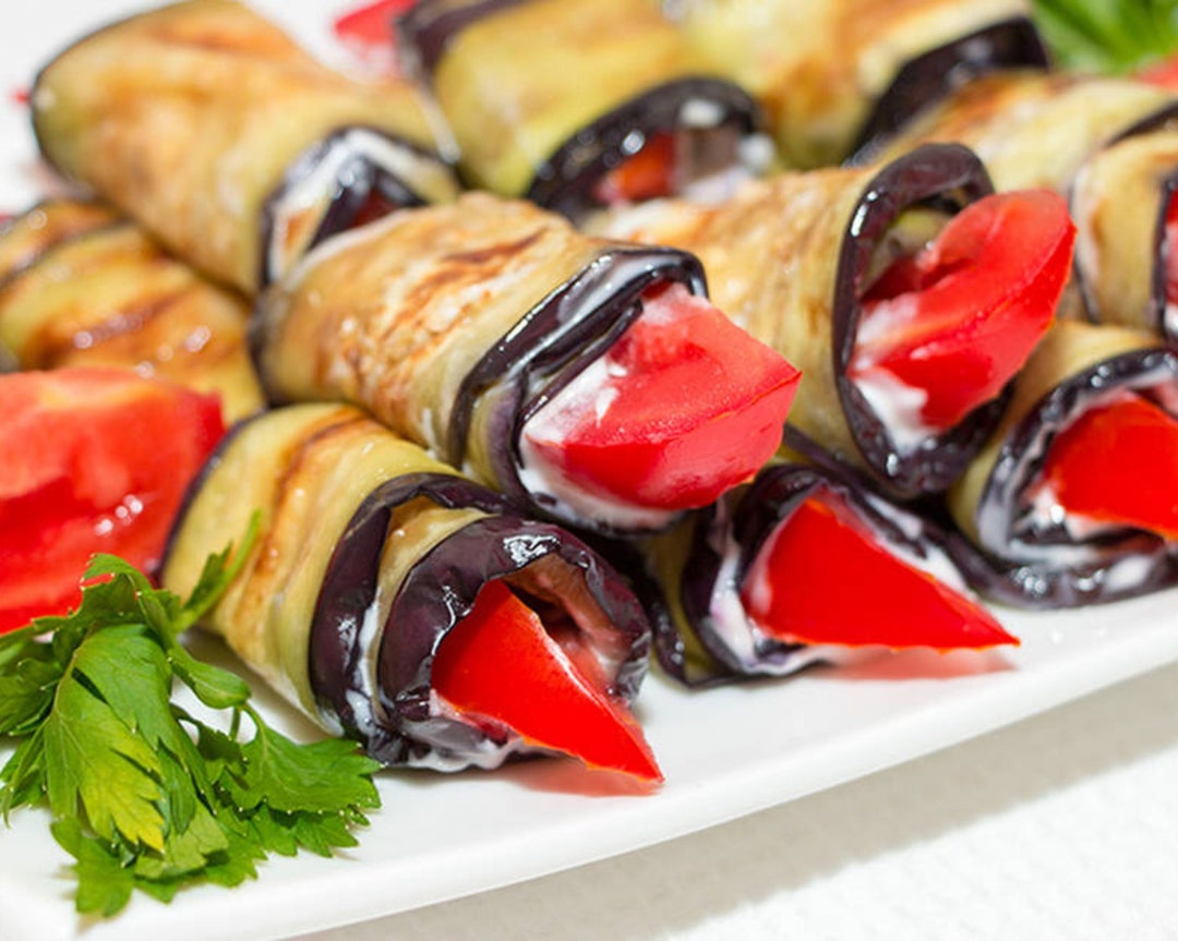 UKRAINIAN Eggplant Rolls Recipe PDF Ukraine Appetizer Recipe Etsy