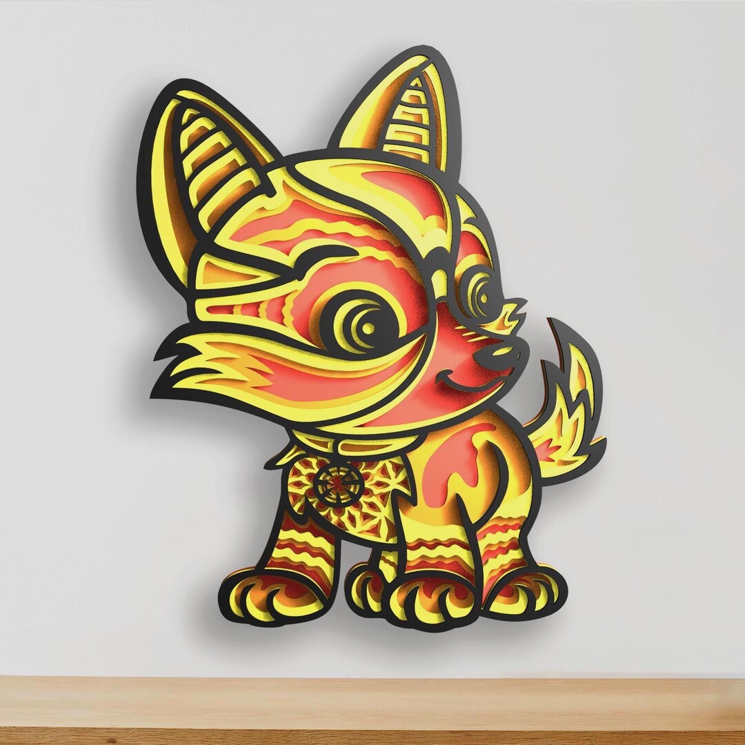 Fox Multilayer SVG | 3D Layered Animal Mandala Laser Cut Cricut CNC ...