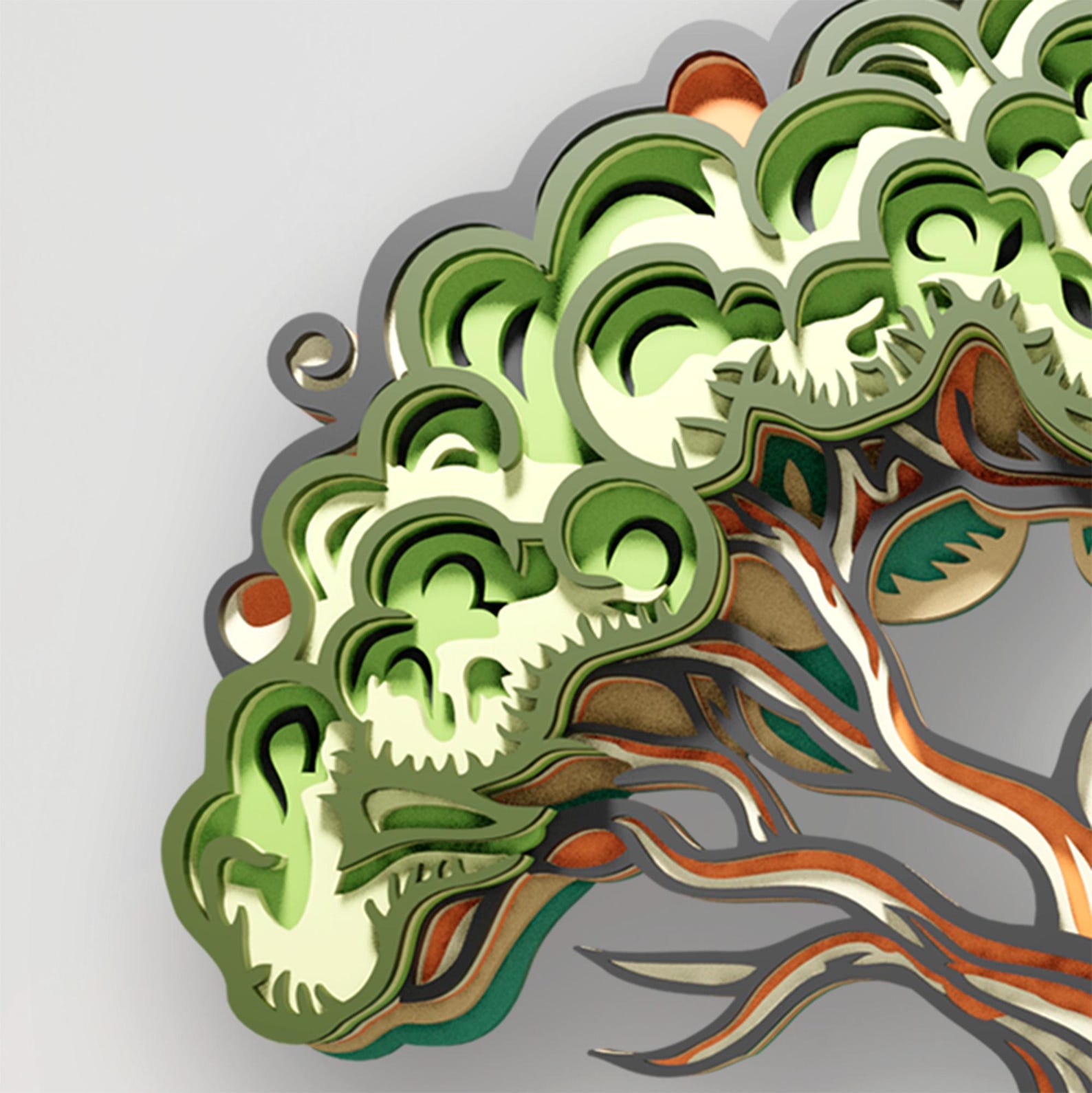 Tree of Life Multilayer SVG | 3D Layered Mandala Laser Cut Cricut File ...