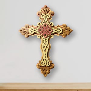 Cross SVG File for Cricut: 3D Multilayer Laser Cut Template (Digital Download)