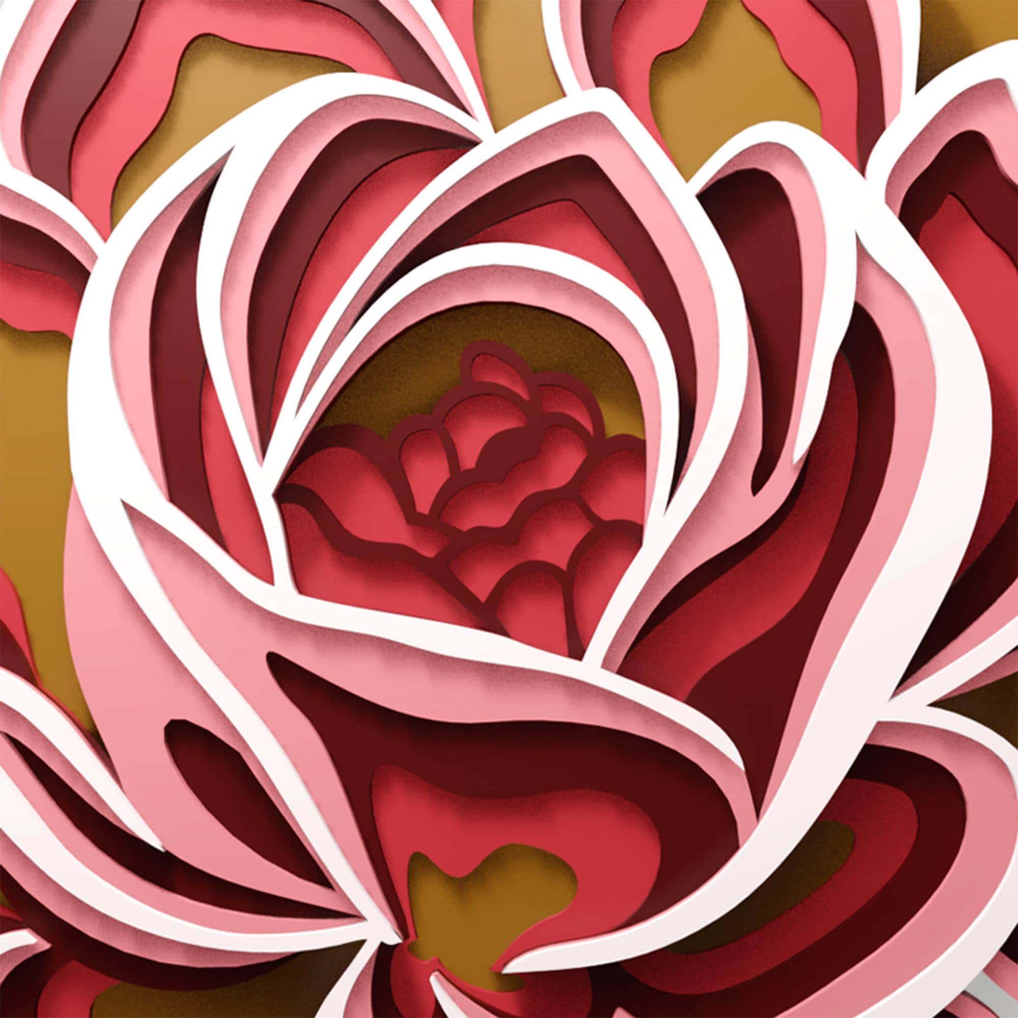 Rose Multilayer SVG | 3D Layered Flower Mandala Laser Cut Cricut CNC ...