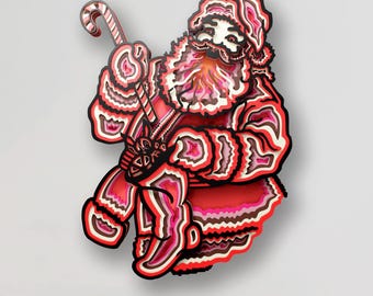 3D Santa Multilayer SVG | Christmas Mandala Laser Cut File | Layered Plywood Wood Art Cricut