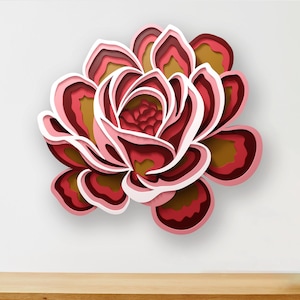 Rose Mandala SVG: 3D Laser Cut File for Cricut, CNC Router (Digital Download)