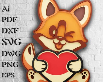 Corgi Multilayer SVG | 3D Layered Mandala Laser Cut Cricut CNC File | Plywood Wood Art
