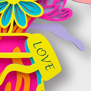 Flower Vase Multilayer SVG, 3D Layered Mandala Cut File for Cricut and Laser image 20