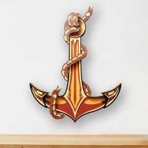 3d Anchor Multilayer SVG Files for Cricut Projects, 3d Mandala Svg for Cnc Router, Layered Nautical Svg for Laser Cutting, Multilayer Panel