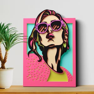 Girl Multilayer SVG Files for Cricut Projects, 3D Mandala SVG for Laser Cutting, 3d Layered Svg for Cnc Router, Multilayer Decor Panels