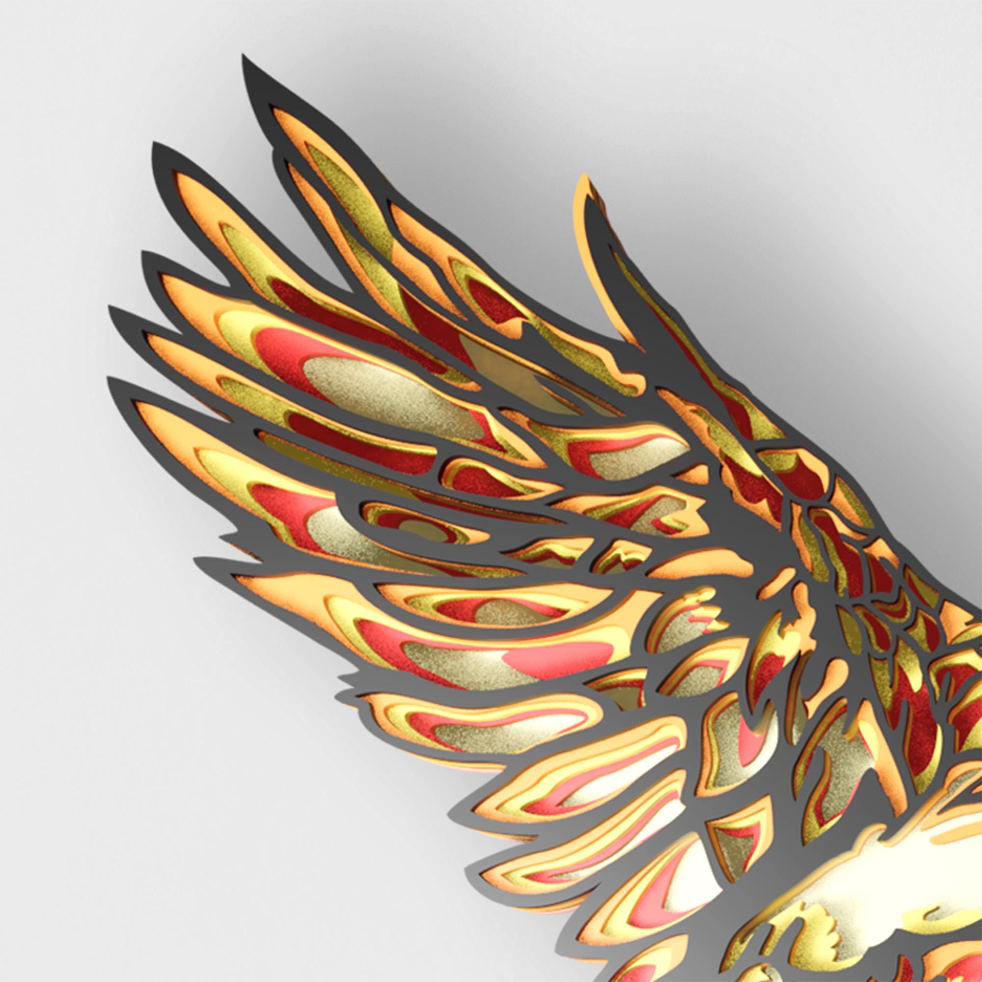 Eagle Multilayer SVG, Bird Mandala Cricut & Laser Cut Files, 3D Layered ...
