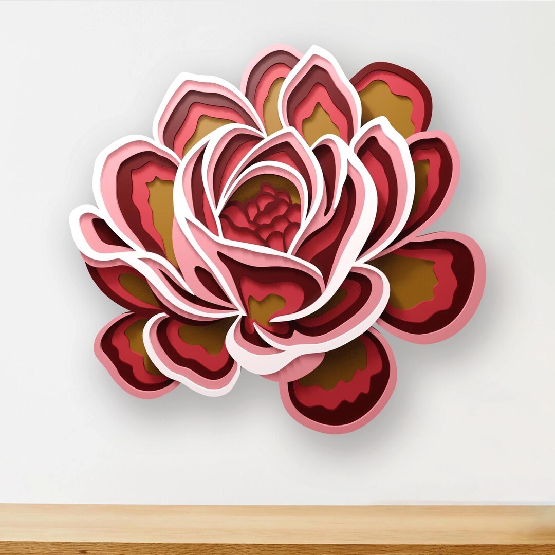 Rose Multilayer SVG | 3D Layered Flower Mandala Laser Cut Cricut CNC ...
