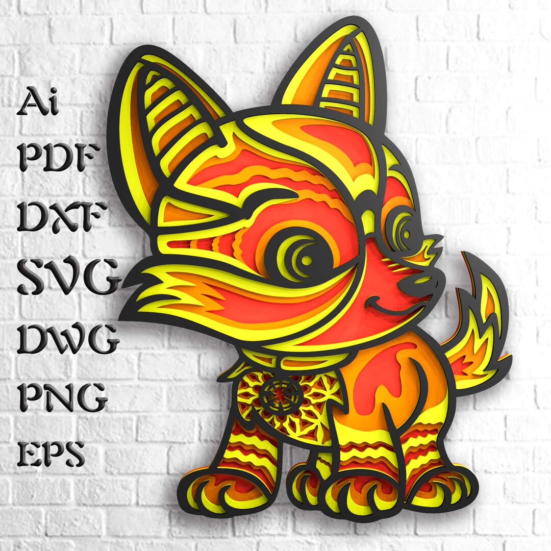 Fox Multilayer SVG Files for Cricut Projects, 3D Mandala Svg ...