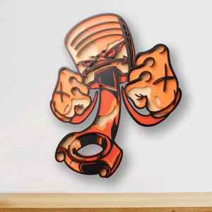 Angry Piston Multilayer SVG Files for Cricut Projects, 3d Layered Svg for Laser Cutting, Mandala Svg for Shadow Box Svg, Wooden Wall Decor