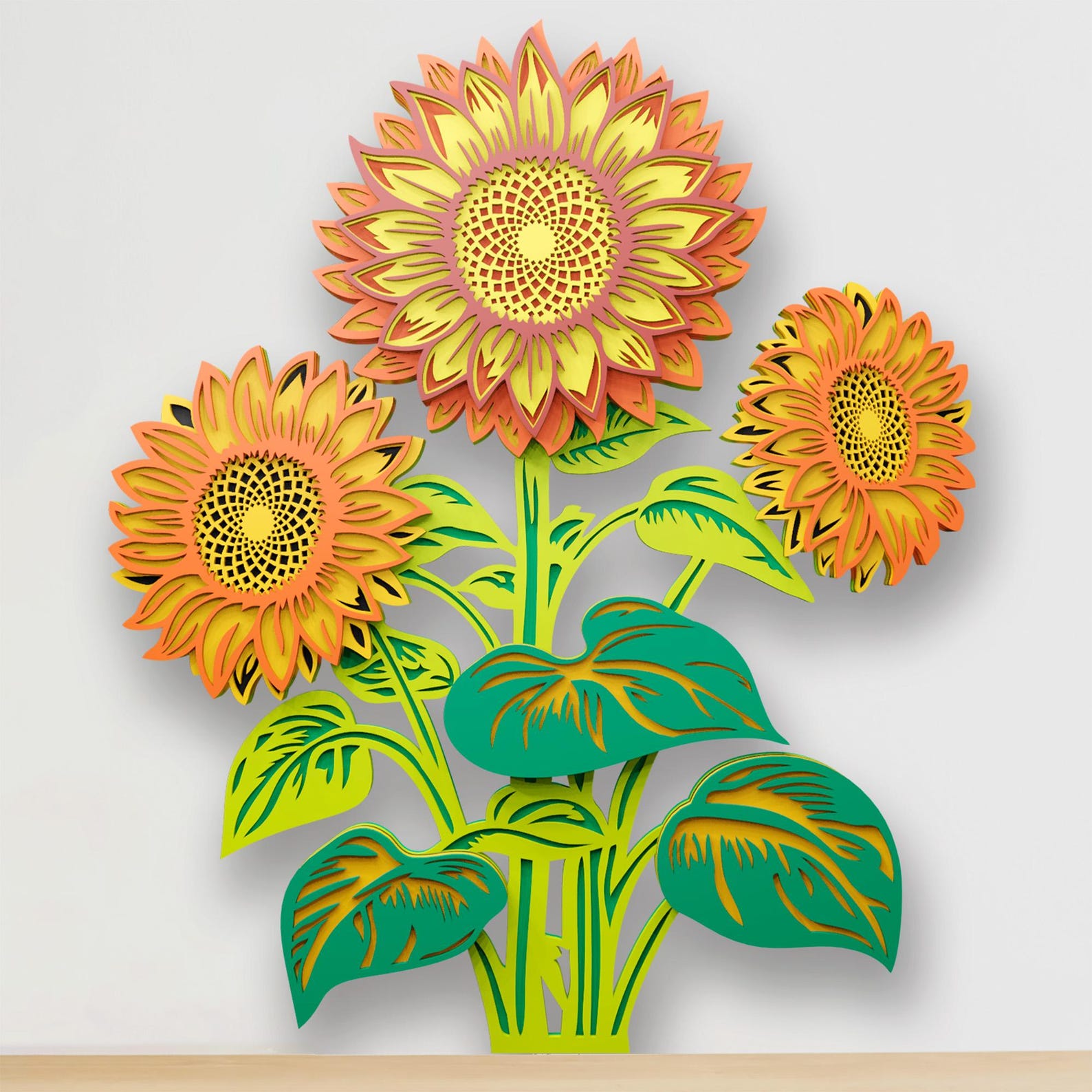 Sunflower Multilayer SVG | 3D Layered Flower Mandala Laser Cut Cricut ...
