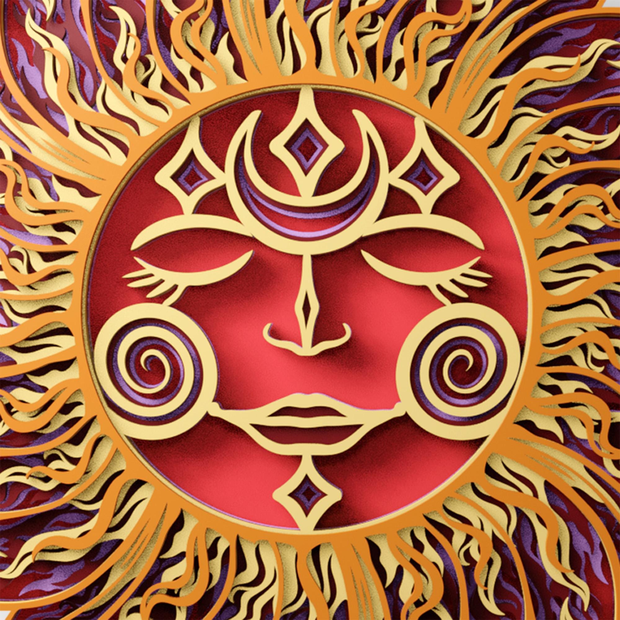 Sun Multilayer SVG | 3D Layered Mandala Laser Cut Cricut CNC File ...