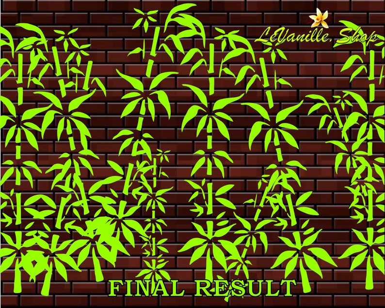 Bamboo Stencil Set Template Cdr SVG DXF Eps Pdf Png Files Etsy Australia