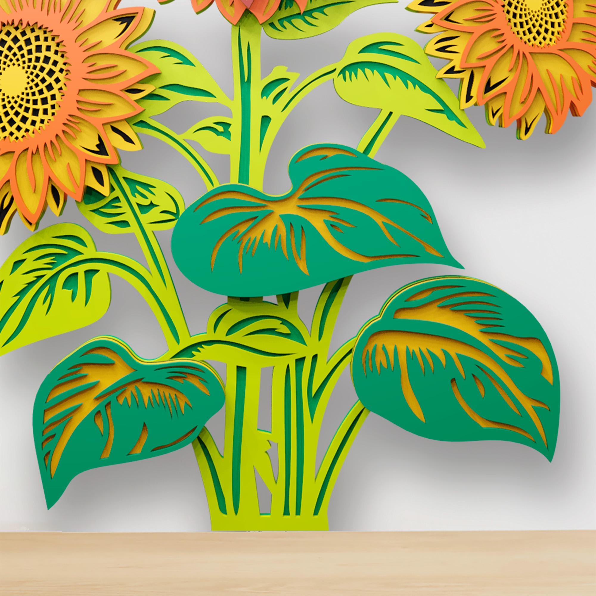 Sunflower Multilayer SVG | 3D Layered Flower Mandala Laser Cut Cricut ...