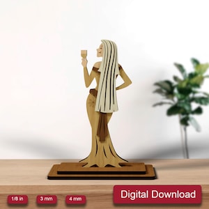 Archivos cortados con láser de vampiro de Halloween, decoración de mesa de madera multicapa, archivo de decoración de madera de Halloween Glowforge, archivos SVG de vampiro de pie