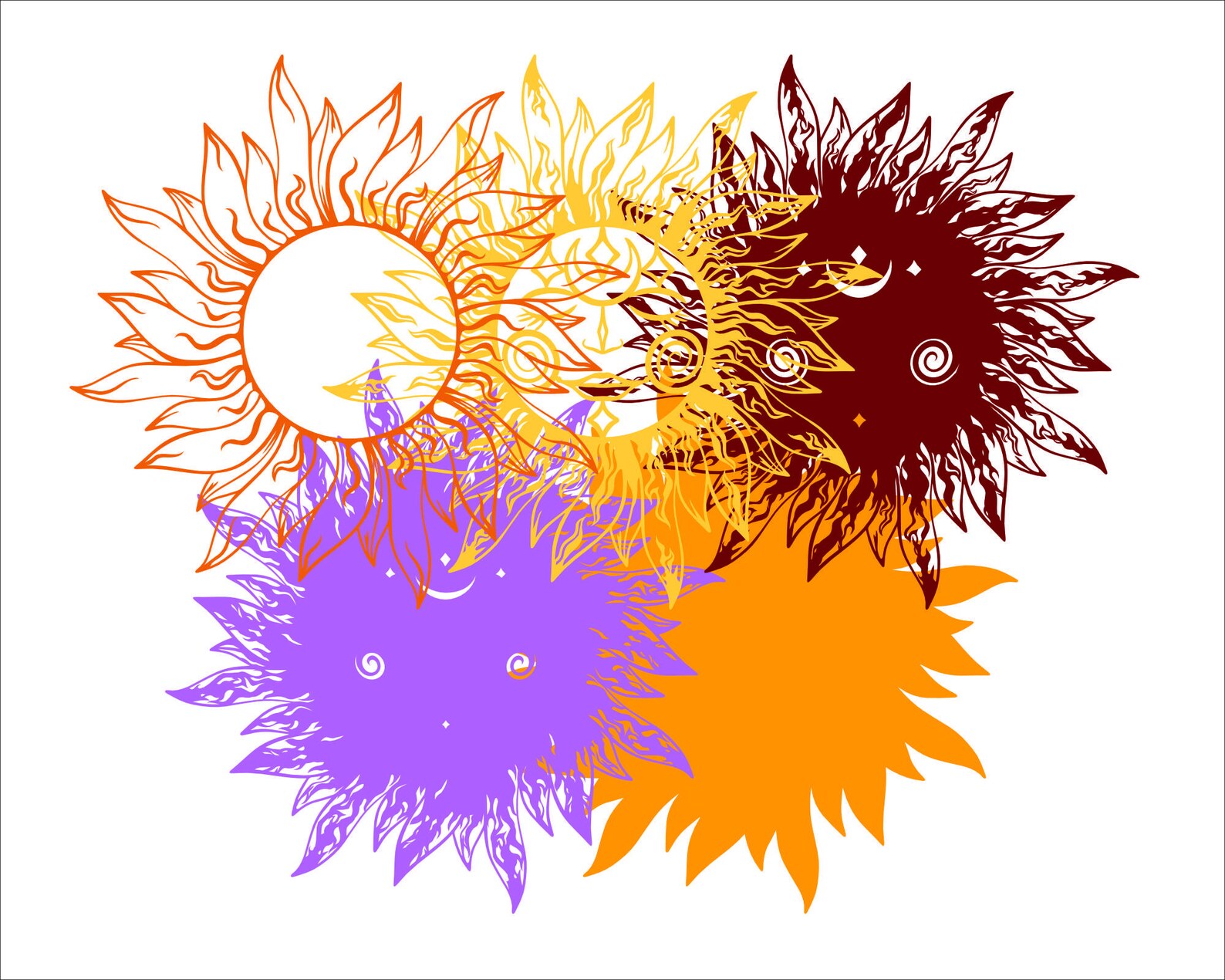 Sun Multilayer SVG | 3D Layered Mandala Laser Cut Cricut CNC File ...