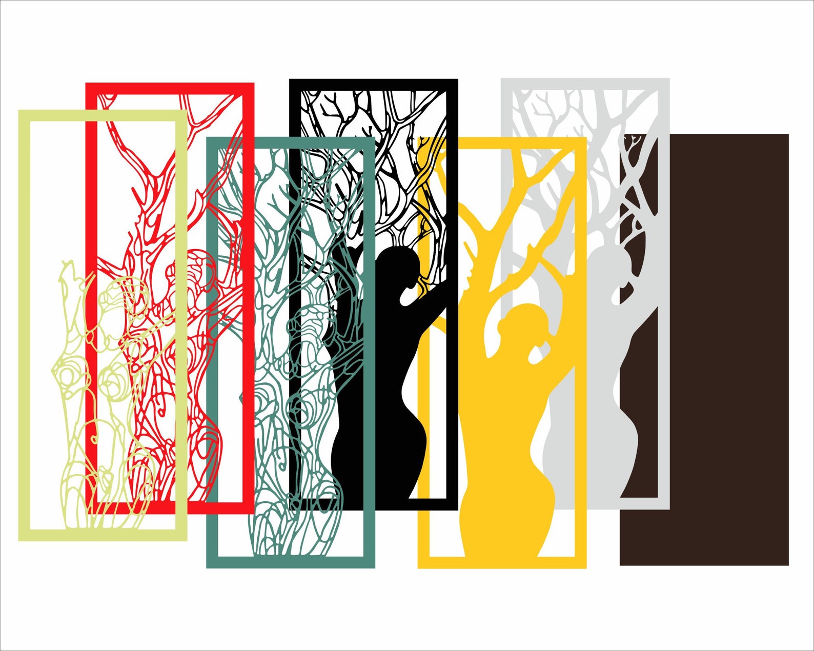 Girl Tree Multilayer SVG, Mandala Laser Cut File, 3D Layered Plywood ...