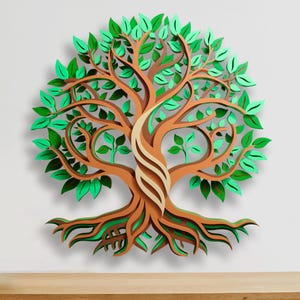 Tree of Life Multilayer SVG Files for Cricut, Mandala Svg File for Laser Cutting, Layered Svg for Cricut Projects, Shadow Box, Cardstock Svg