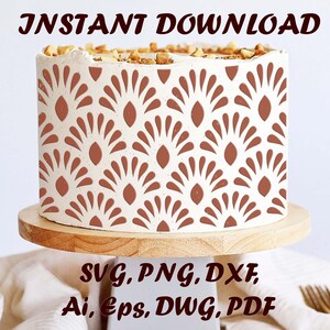 Kuchen Schablone Blumenmotiv-2 SVG-Dateien für Cricut-Projekte, Muster für Mylar / Kunststoff-Kuchendekorationswerkzeug, Cricut-Datei-Blumen-Svg-Dateien