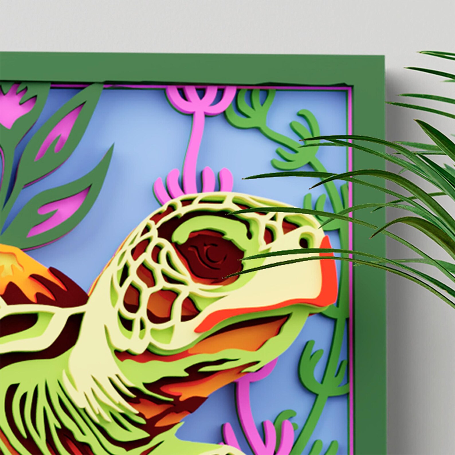 Sea Turtle Multilayer SVG | 3D Layered Nautical Mandala Laser Cut ...