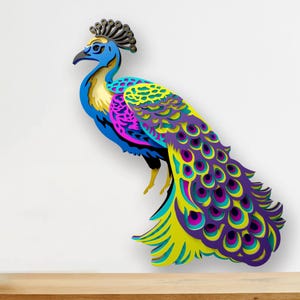 Peacock Multilayer SVG | 3D Layered Mandala Laser Cut Cricut CNC File | Plywood Wood Art