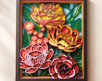 Peony Multilayer SVG | 3D Layered Flower Mandala Cut File for Cricut and Laser
