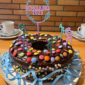 Decorazione per la torta per l'inizio della scuola