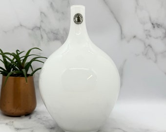 Vintage IKEA White Cased Glass Salong Vase