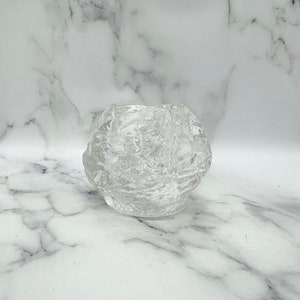 Vintage Scandinavian Kosta Boda Swedish Glass Snowball Candle Holder
