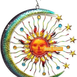 Sun And Moon Wall Decor Wall Art Garden Art Outdoor Etsy Sun And Moon Wall Decor Wall Art Garden Art Outdoor Etsy