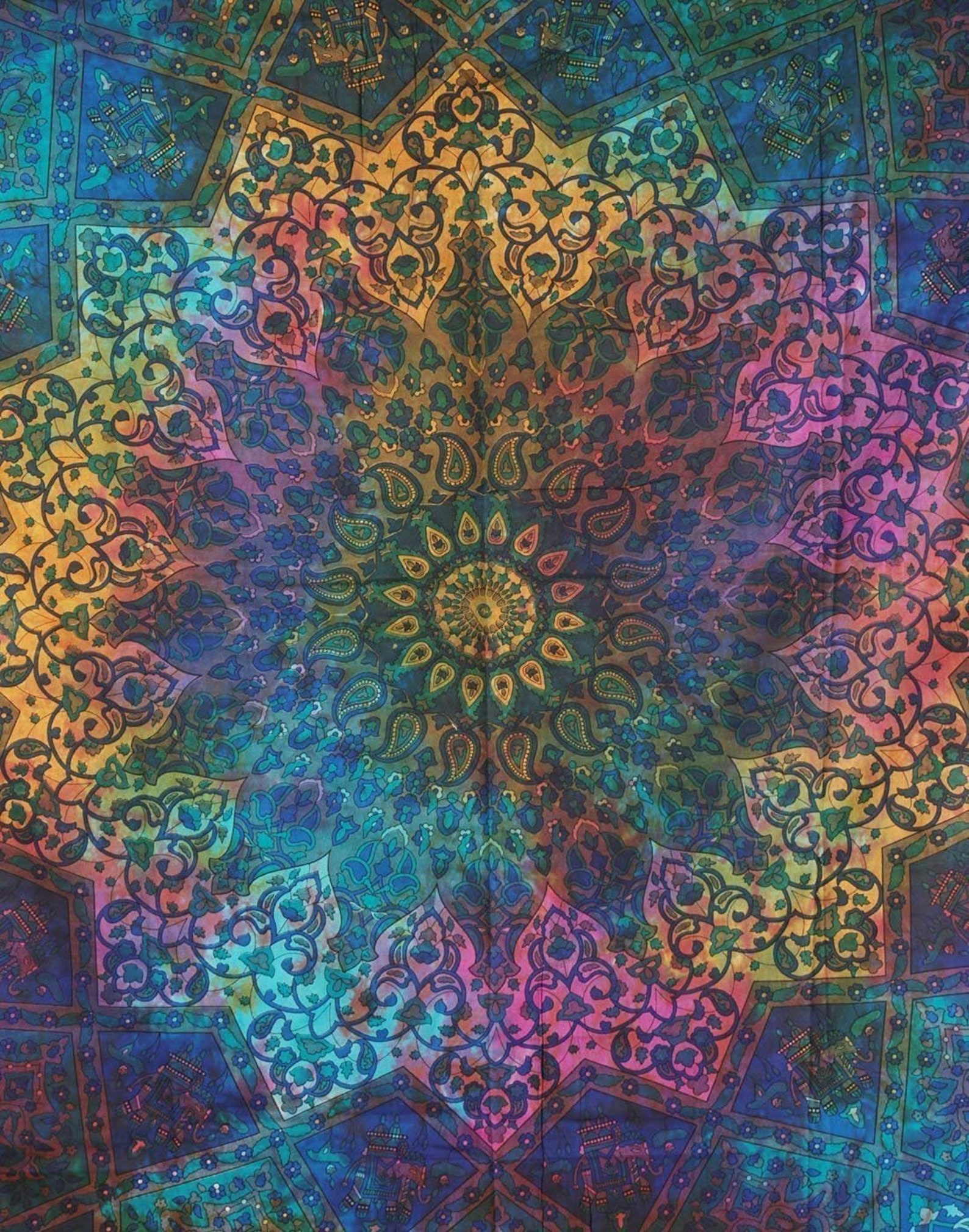 Mandala Tapestry Rainbow Multi Tapestry Wall Hanging Indian | Etsy
