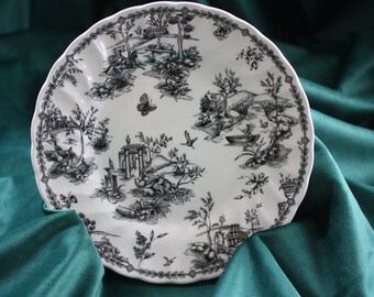 Black Toile Plates You Ll Enjoy Etsy