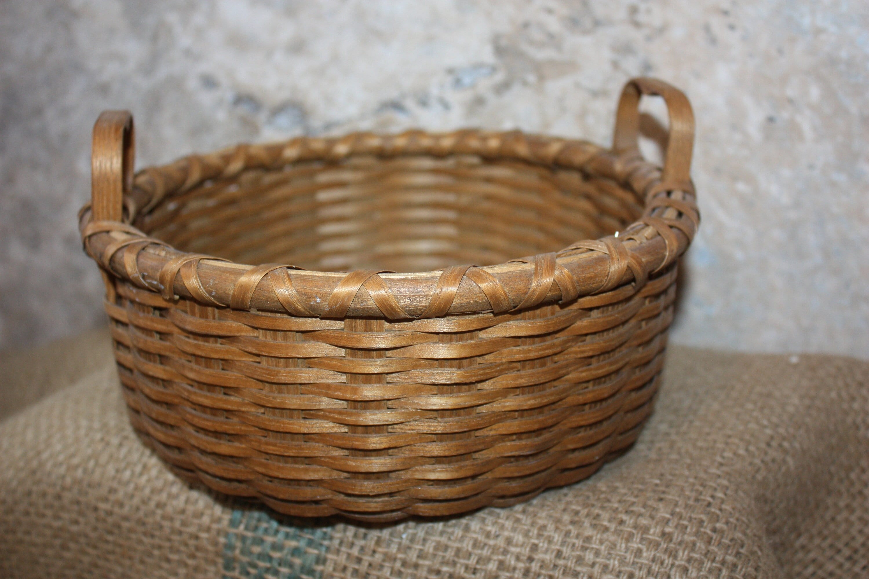 Vintage Basketville Basket With Wooden Handles Etsy