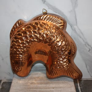 Copper Fish Mold for Jello, Bread or Decor Nine Inches