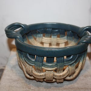 Woven Clay Ombre Basket by RH River Hill Pottery