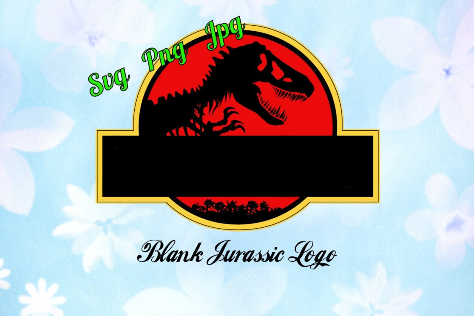 Jurassic Park Thema Blank Logo SVG PNG JPG Instant | Etsy