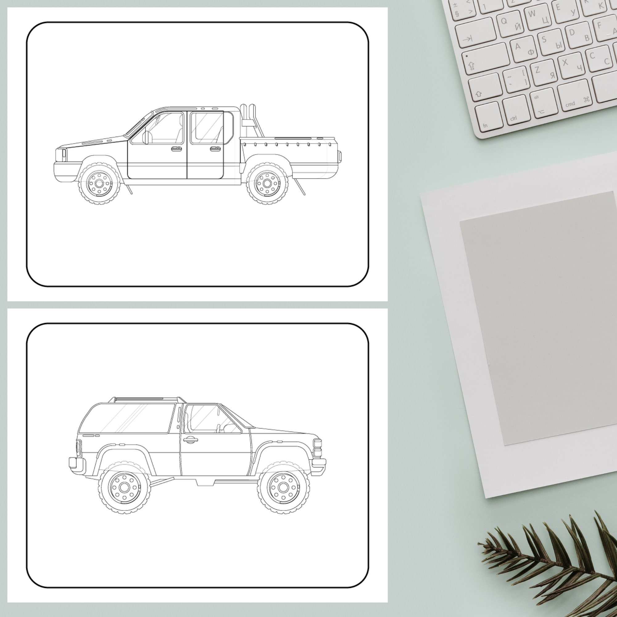 Realistic Car Coloring Pages Adult Coloring Pages Auto Etsy