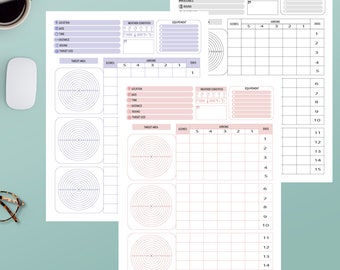 Archery Training Progress Tracker, Letter Sized, 3 Colors, Digital Product, Print At Home