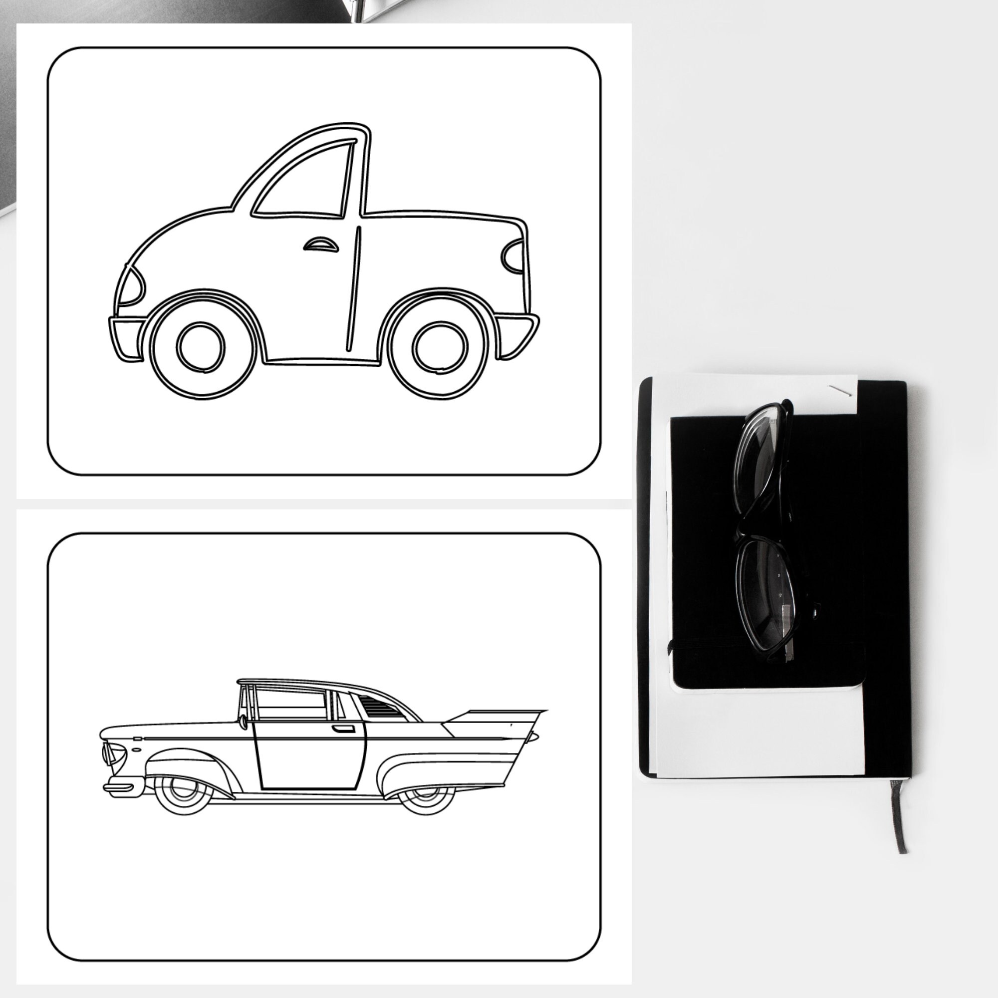 Realistic Car Coloring Pages Adult Coloring Pages Auto - Etsy