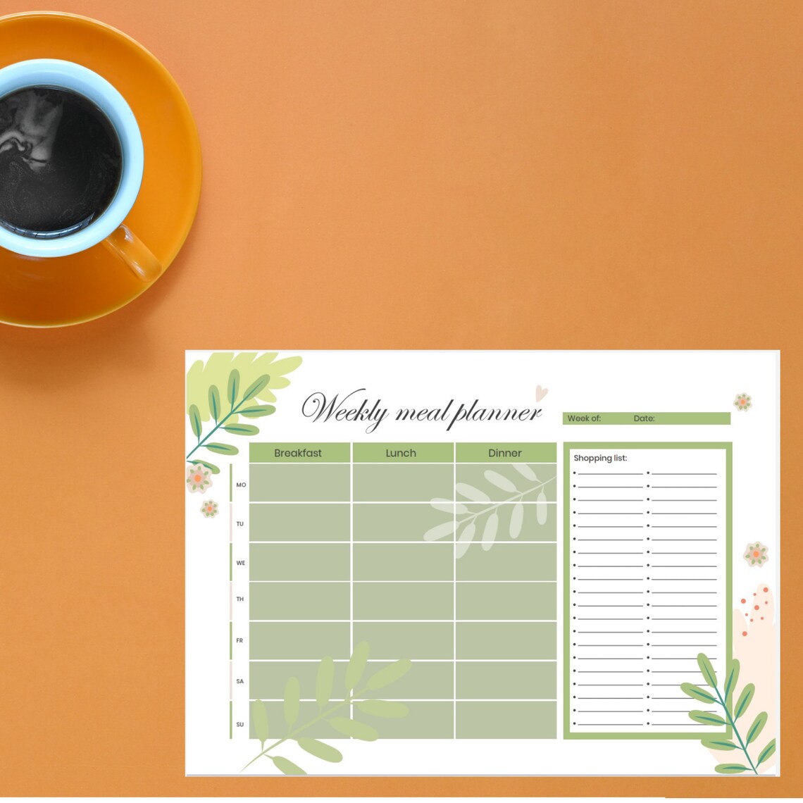 Weekly Meal Planner Keto Meal Tracker Shopping List Meal - Etsy
