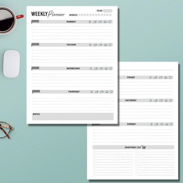 Yoga Journal, Progress Tracker, Letter Sized, 3 Colors, Digital ...
