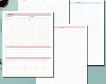 Woodworking Project Planner, Carpenter Business Organizer (Digital Download)
