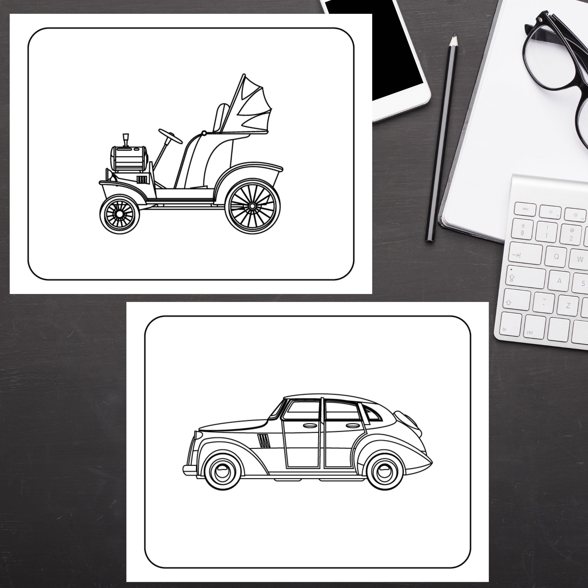 Realistic Car Coloring Pages Adult Coloring Pages Auto - Etsy