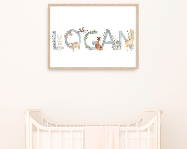 Printable Baby Boy Name Sign Boy Baby Name Sign Personalised - Etsy