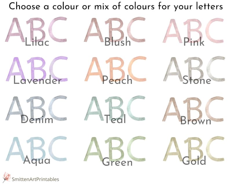 Personalised Baby Girl Name Sign, Girl Baby Name Sign, Personalised Baby Gift for Nursery, Girl Nursery Decor, Printable Baby Name Sign image 8